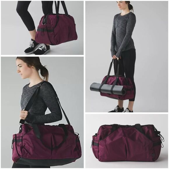 Lululemon Athletica Extra Mile Duffle Gym Yoga Travel Bag Weekender Crossbody - Picture 8 of 16